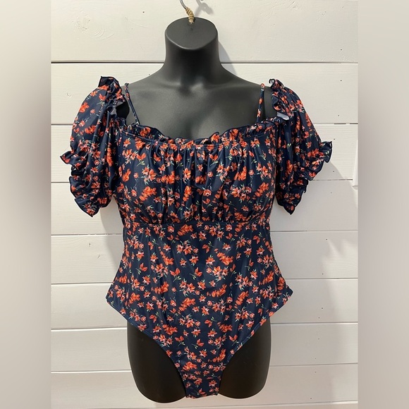 ❤️ SHEIN floral one-piece swimsuit – Size 4XL - Picture 1 of 7